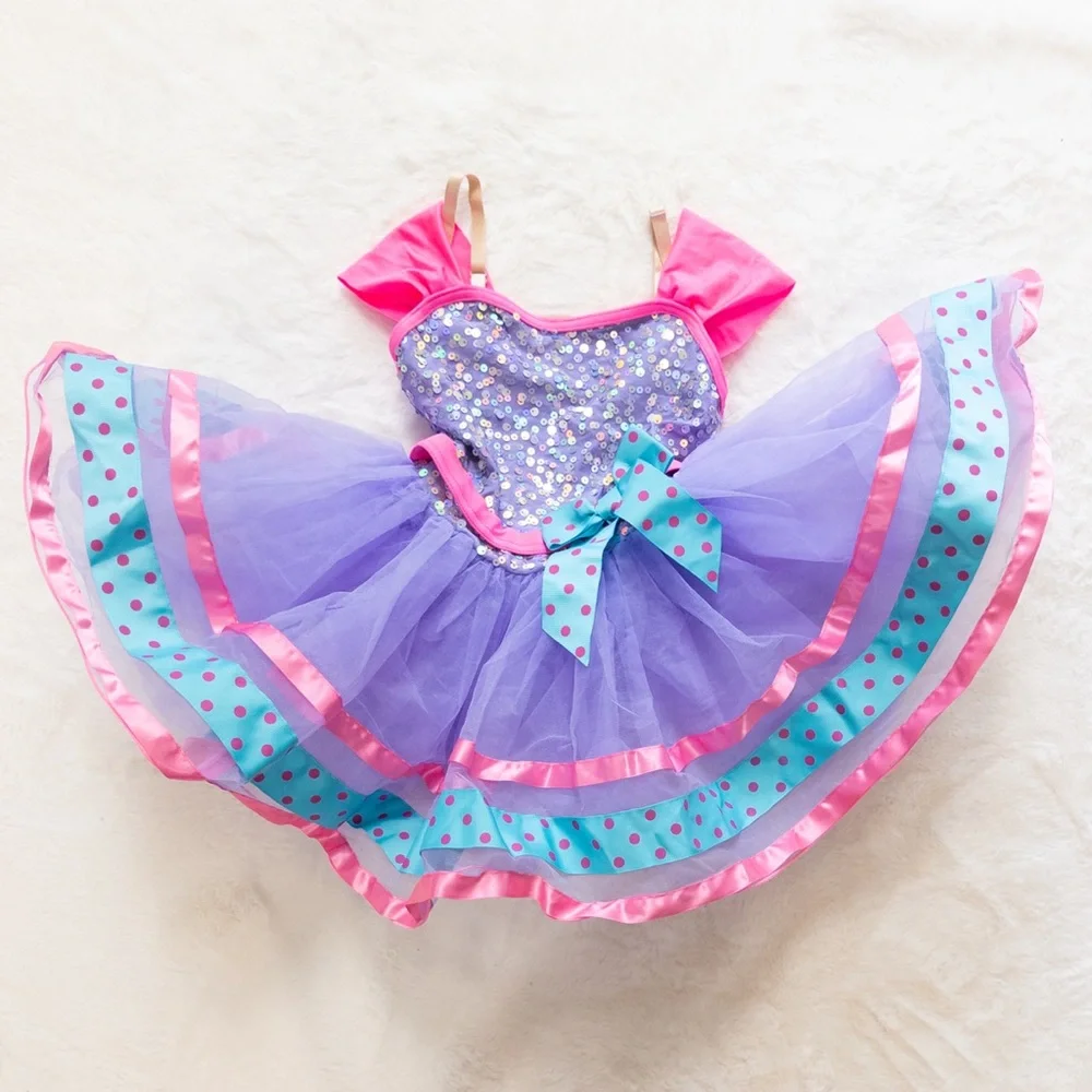 Sparkling Pink and Purple Kids Costume - Picture 2 of 6